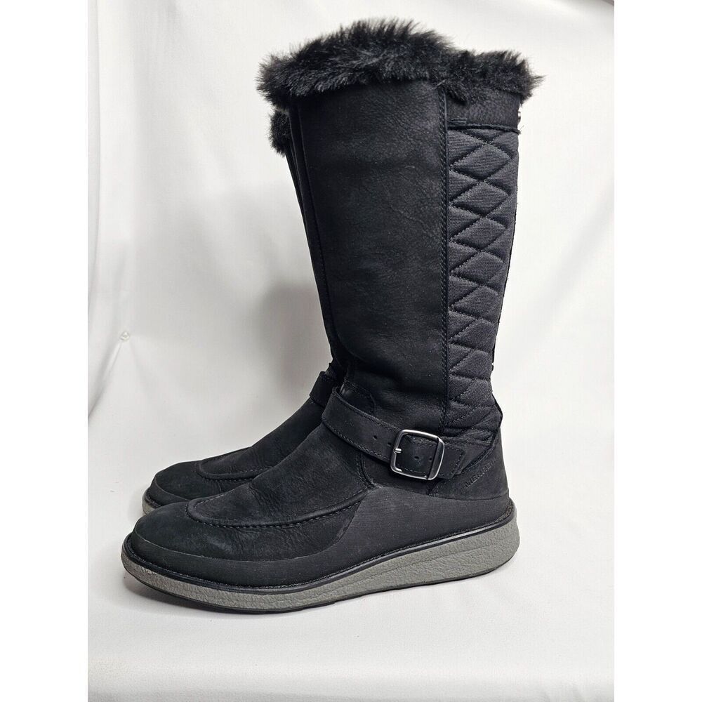Merrell Women’s Black Tremblant Ezra Tall Polar Waterproof Fur‎ Lined Boots 5.5